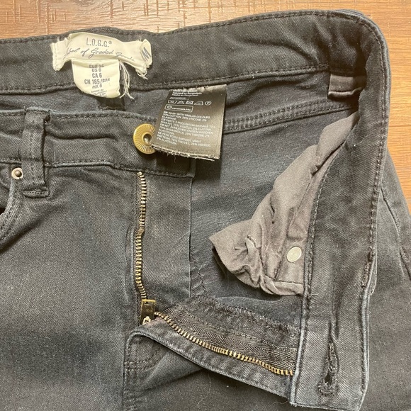 H&M l.o.g.g. US 6 EUR 36 Black Jeans logg Label of Graded Goods Skinny Straight - Picture 7 of 9